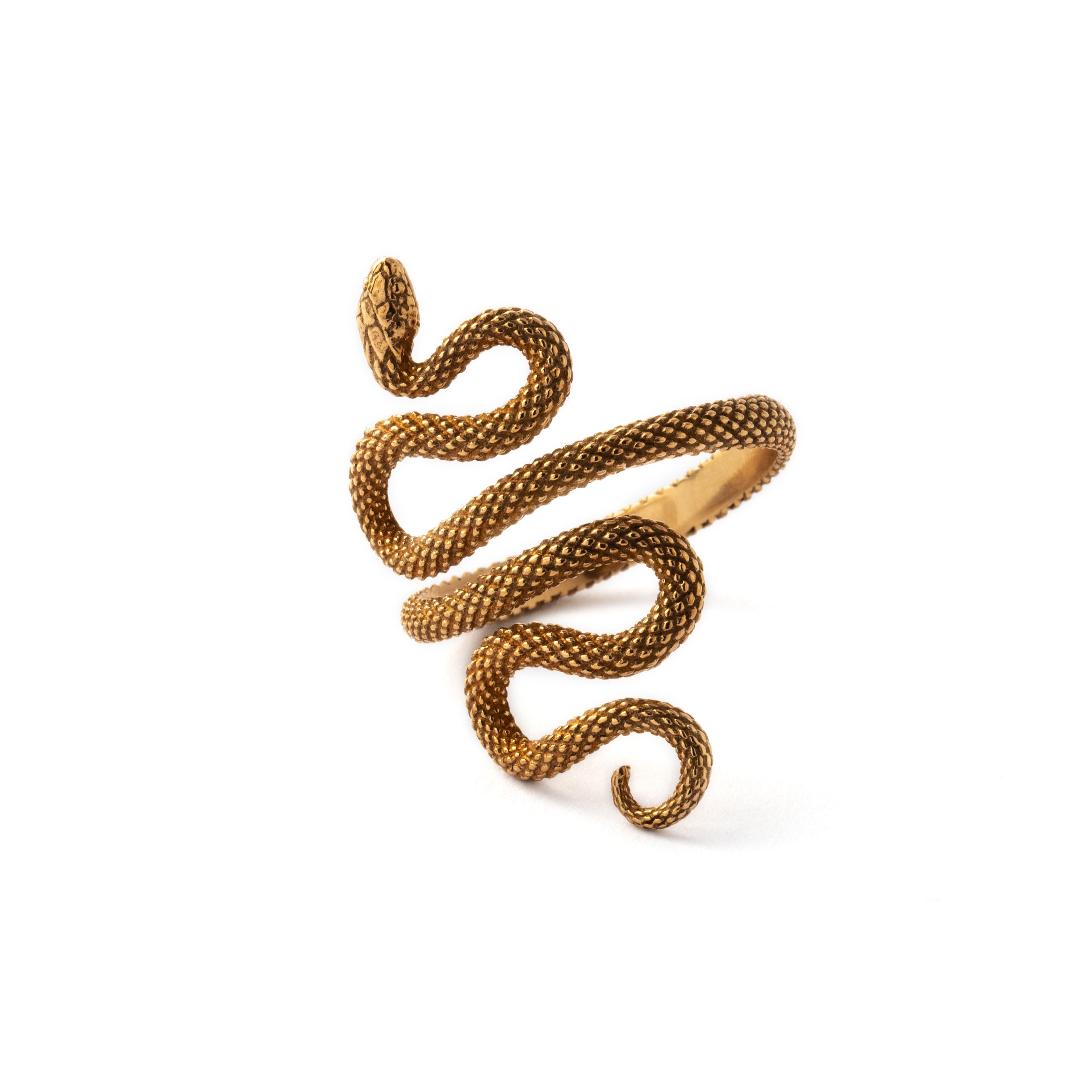 bronze Eden snake adjustable ring right side view