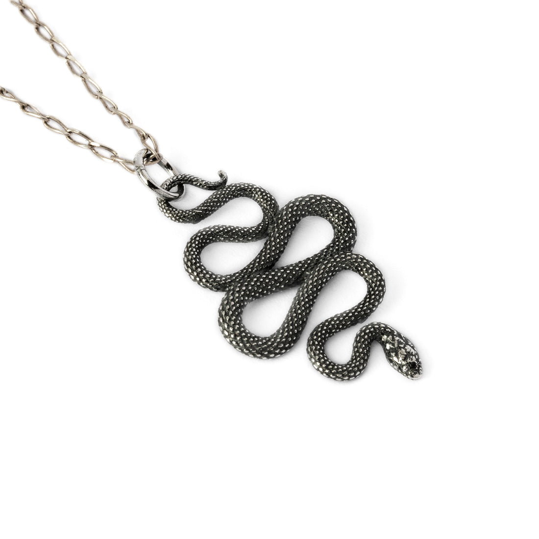 Eden Snake Silver Charm right side view