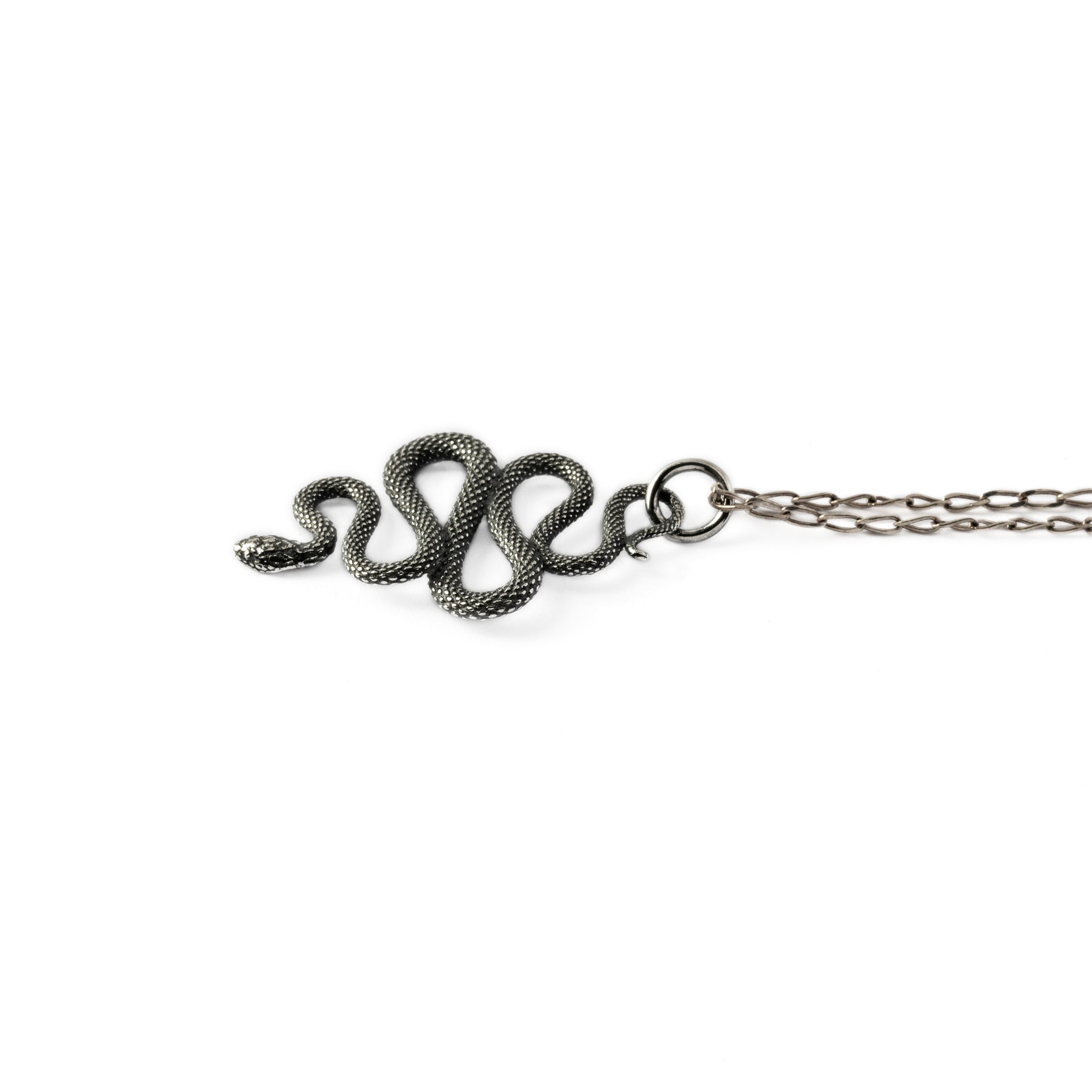 Eden Snake Silver Charm side view