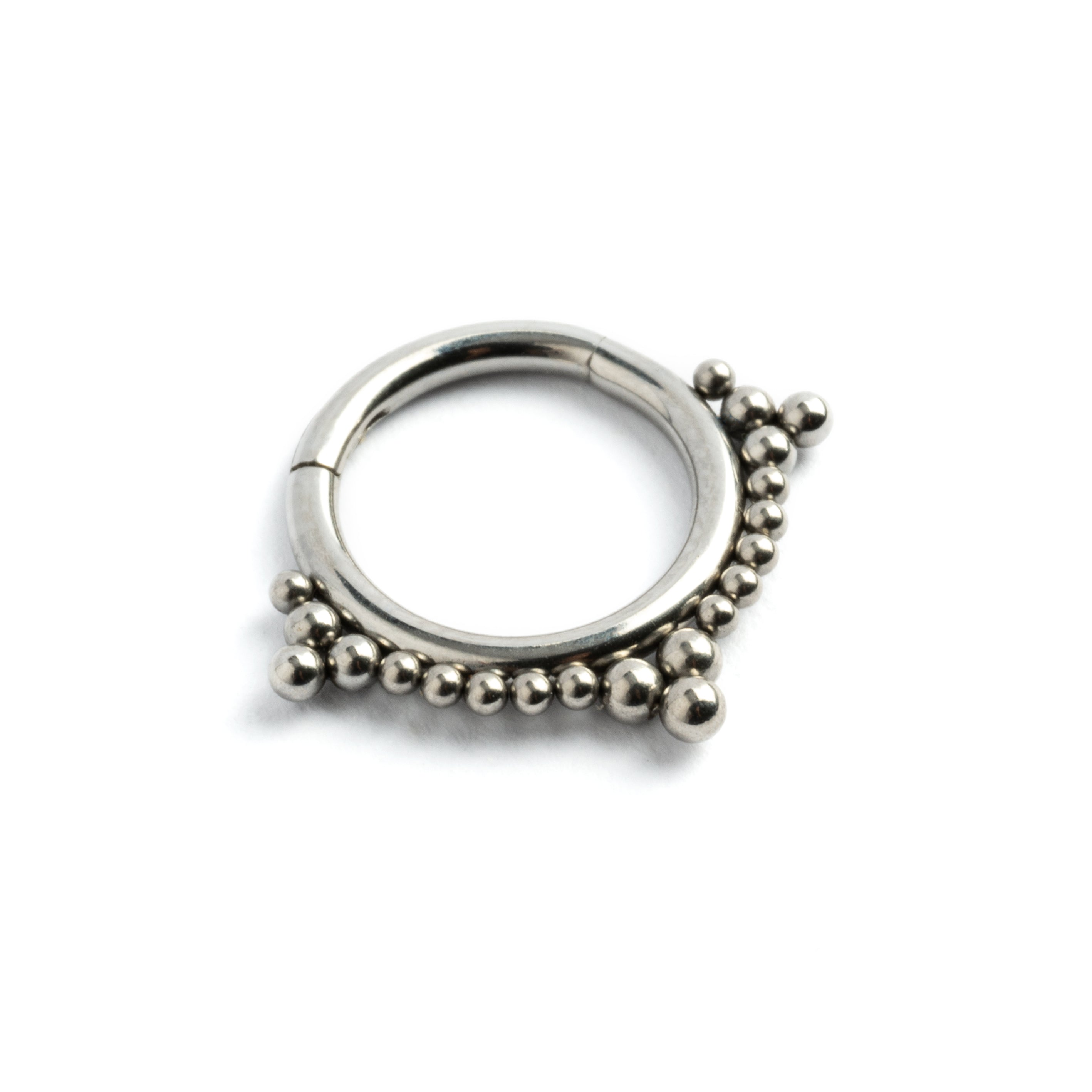 Deva Septum Clicker Ring left side view