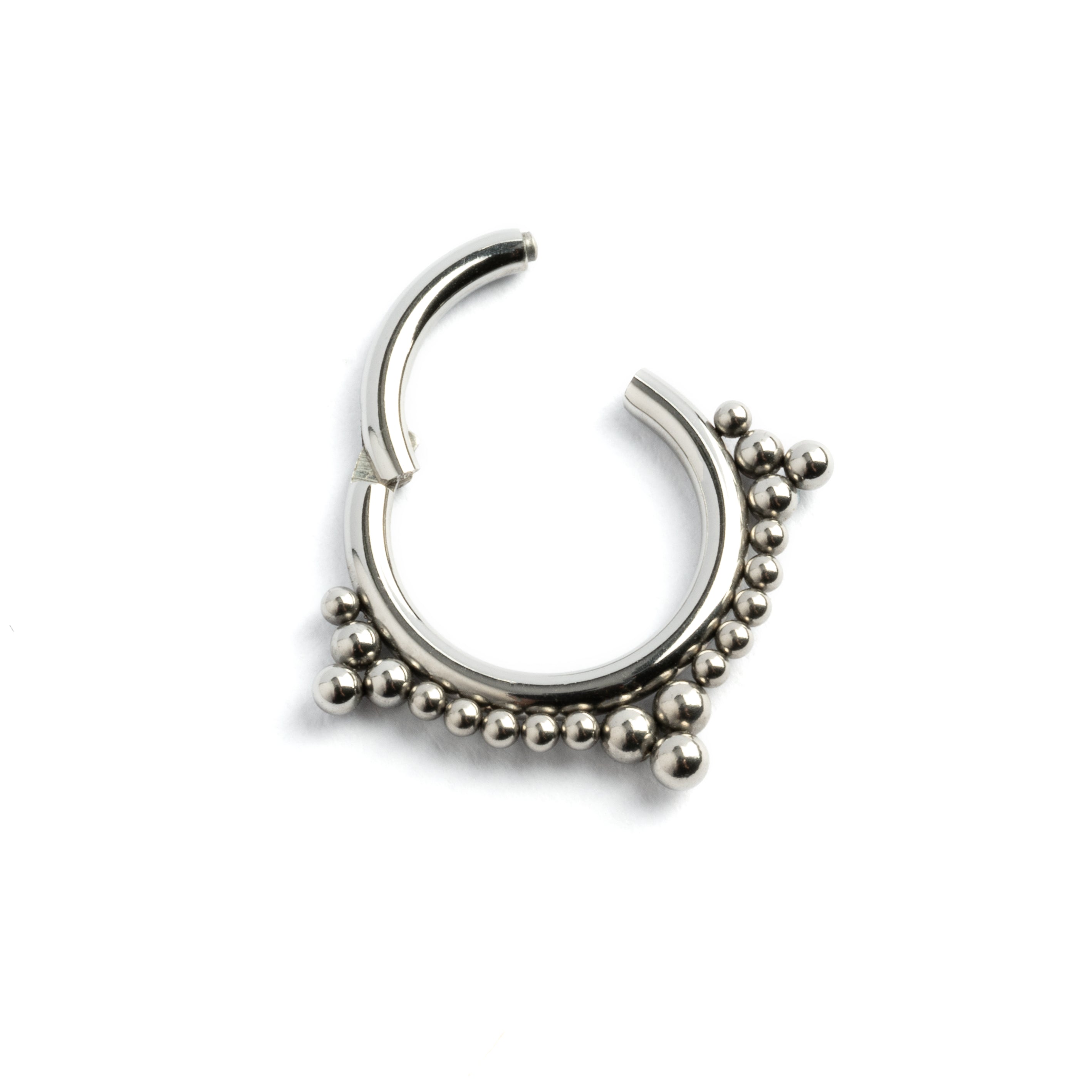Deva Septum Clicker Ring hinged segment view