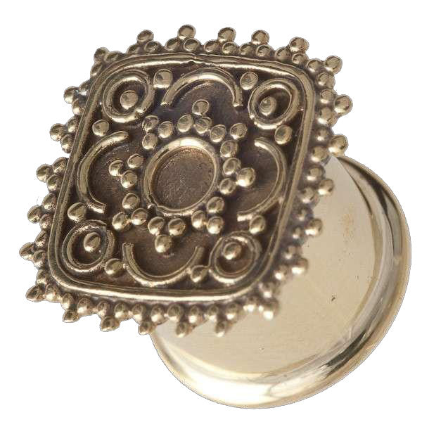 Square Flower Brass Plug