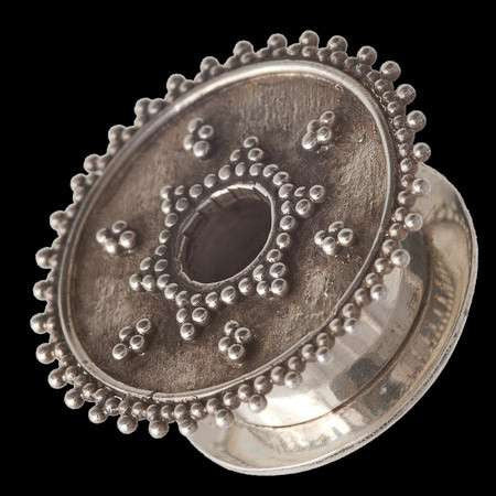 Star With Dot Carvings Silver Flesh Tunnel - Tribu
