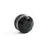 single faceted black onyx ear plug front right view