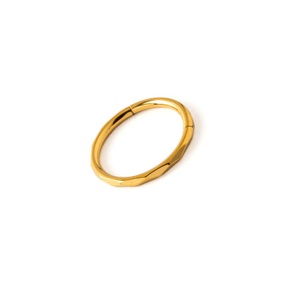 Faceted Gold surgical steel Clicker Ring right side view