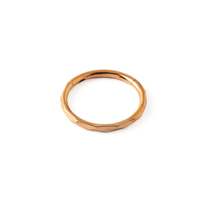 Faceted Rose Gold Clicker Ring frontal view