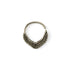 Fern silver septum ring frontal view