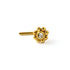 Gold Flower Nose Stud with Topaz frontal view
