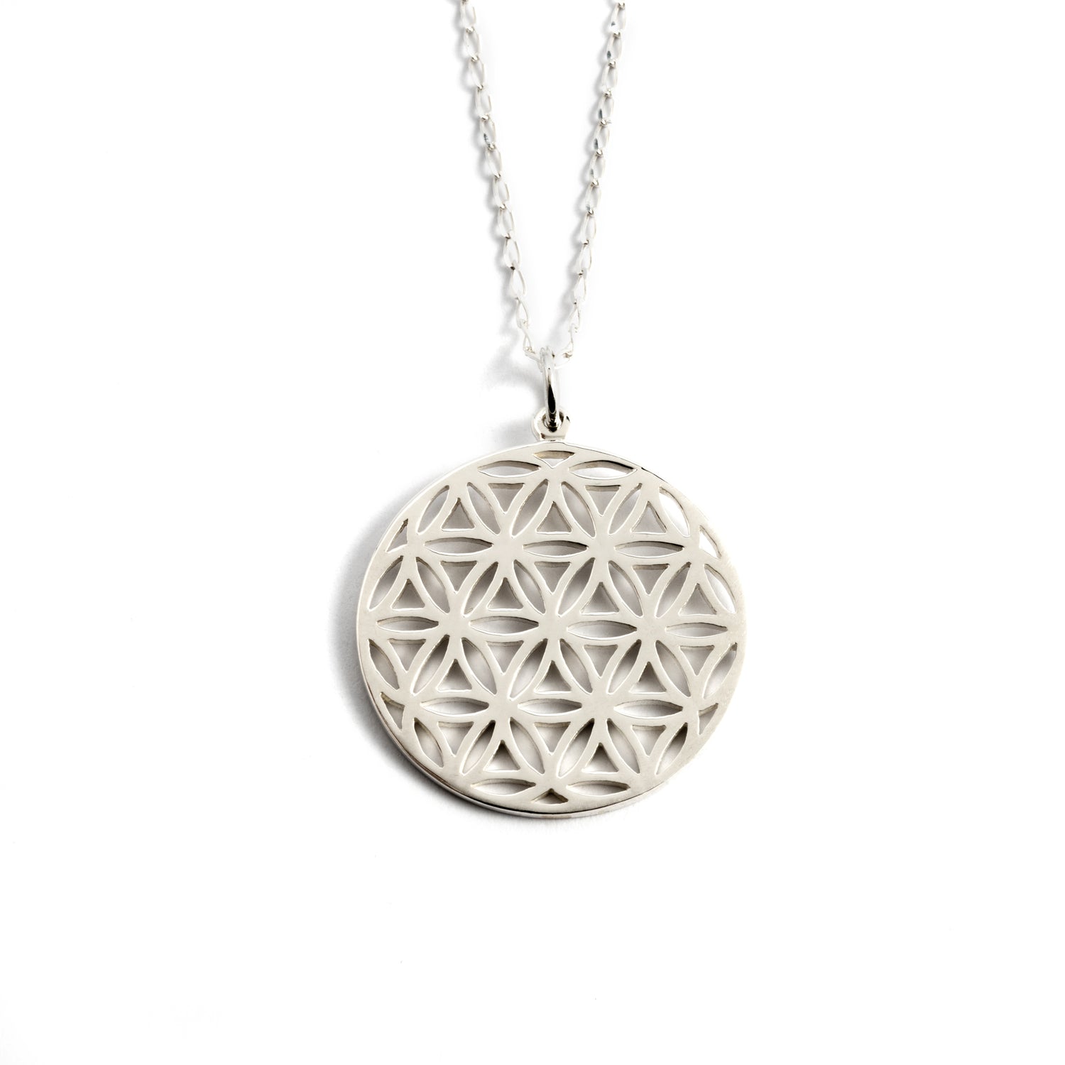 Flower of Life Charm Necklace frontal view