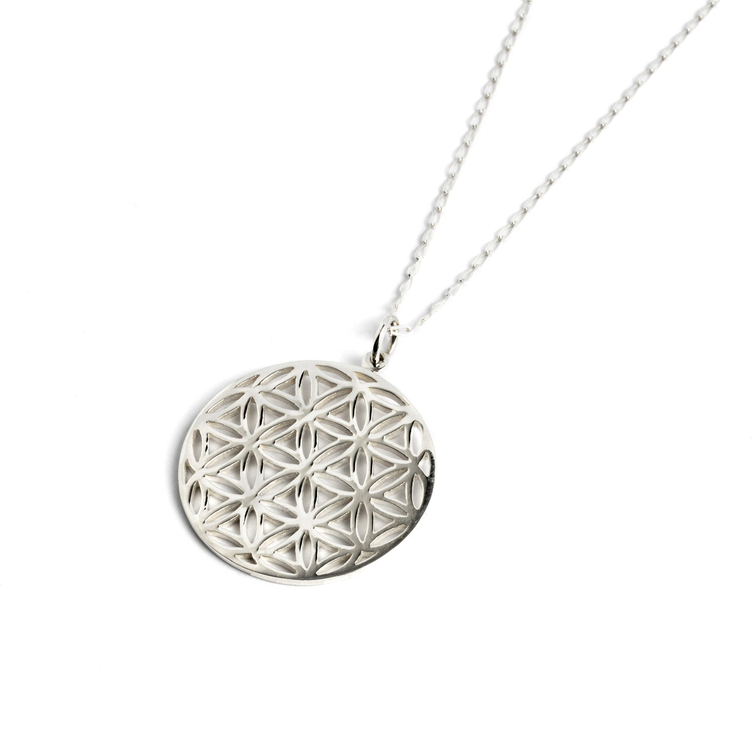 Flower of Life Charm Necklace right side view