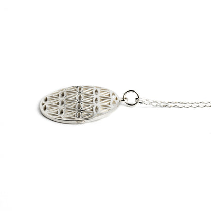 Flower of Life Charm Necklace side view