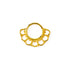 Gita 18k Gold septum ring frontal view