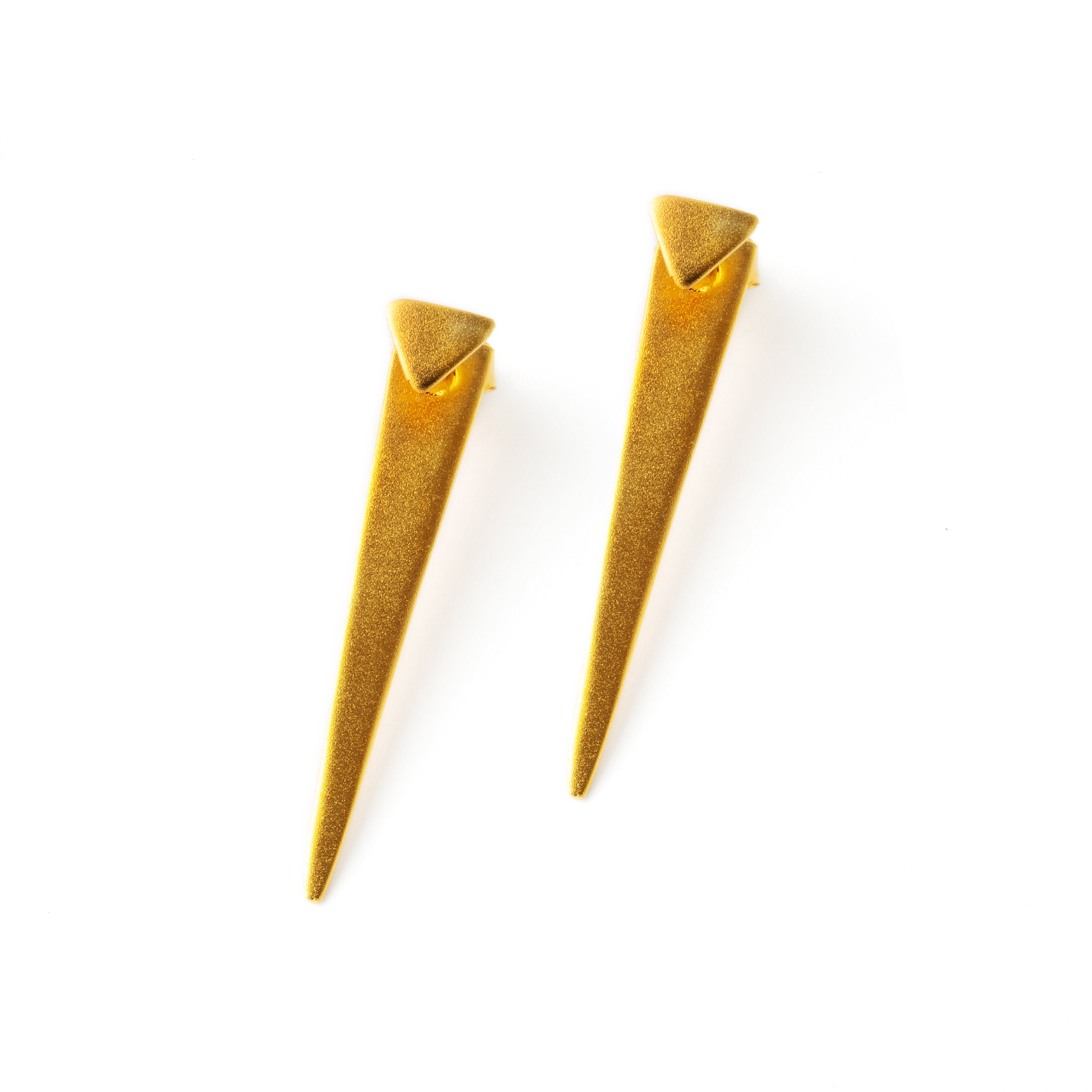 Gold Triangle Ear Jackets pair