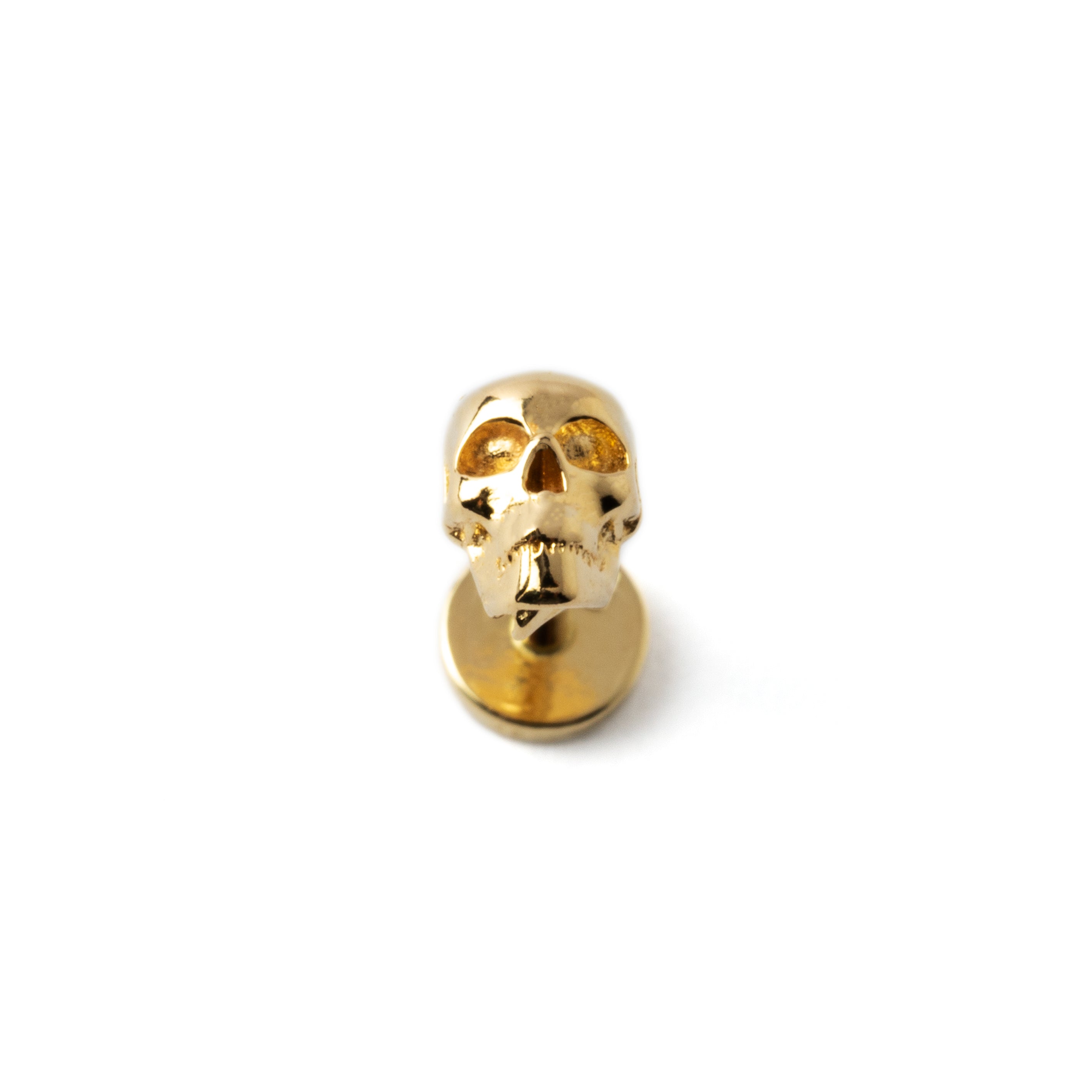 14k Gold skull labret 