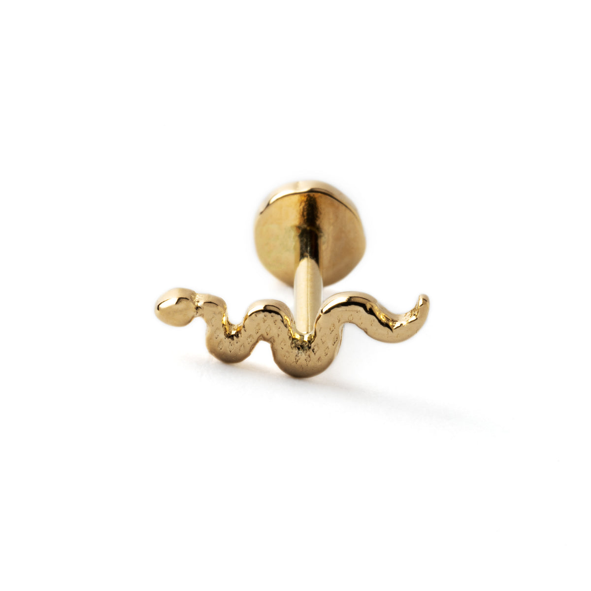 14k Gold Serpent Labret | Body Piercing Jewellery - Tribu