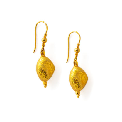 18k Gold bean drop earrings