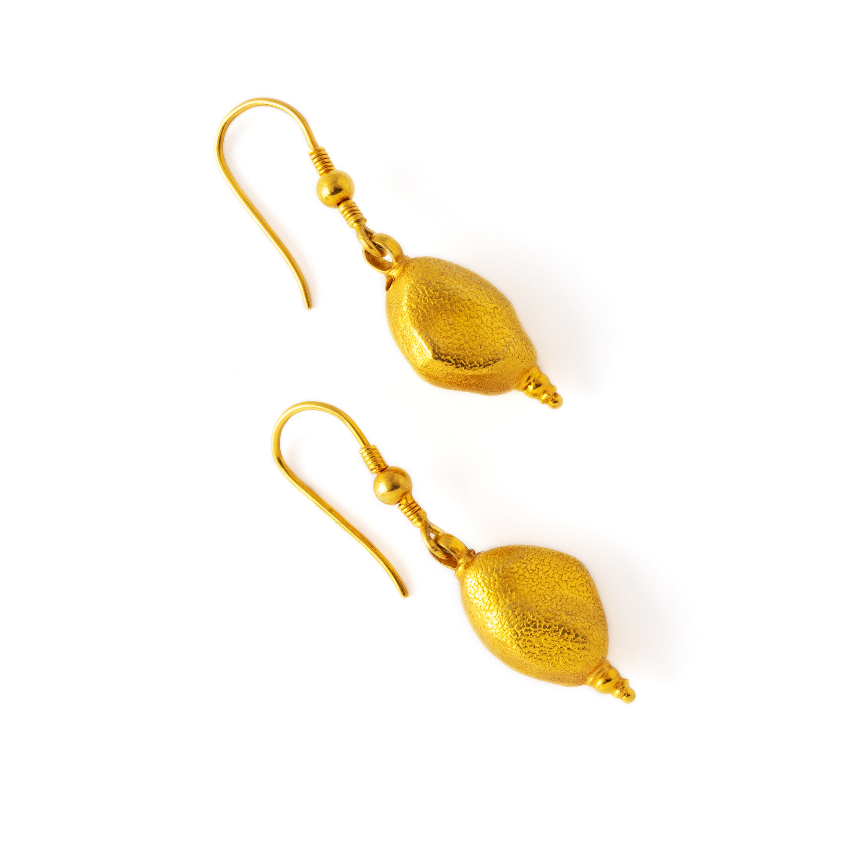 18k Gold bean drop earrings