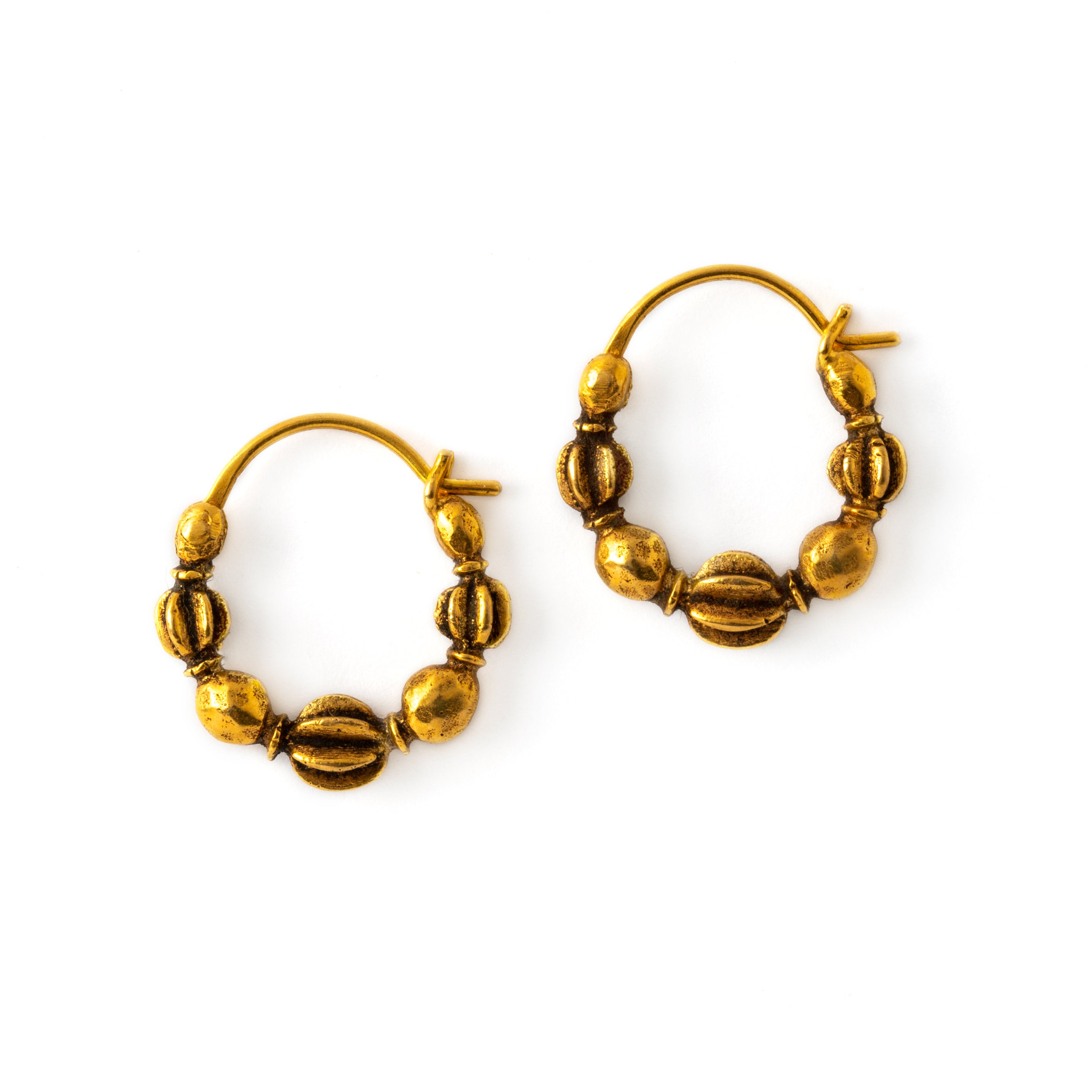 18k Gold Indian hoop earrings
