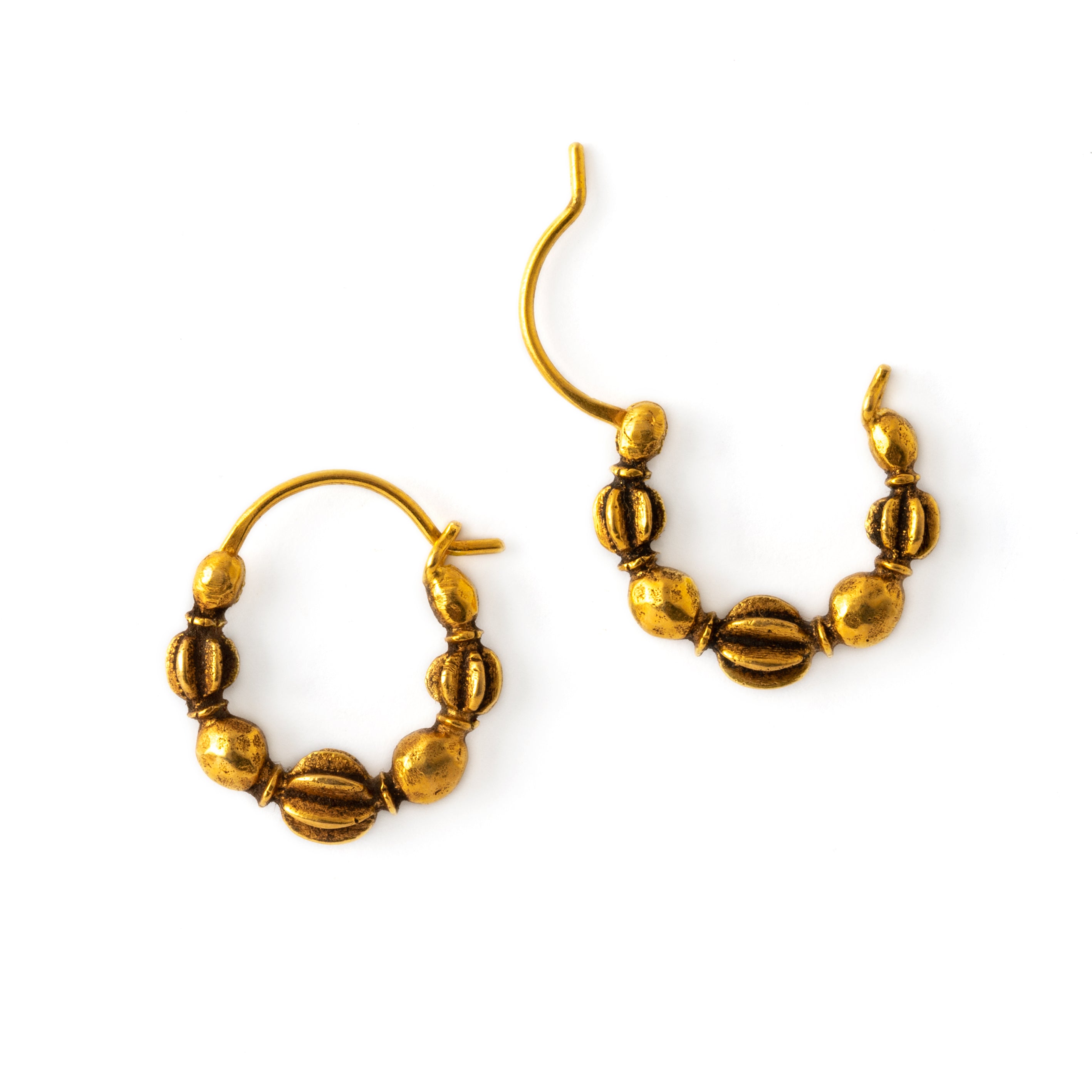 18k Gold Indian hoop earrings