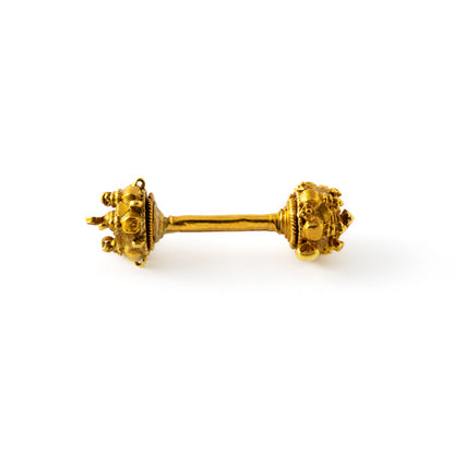 18K Gold Crown Piercing Bar1