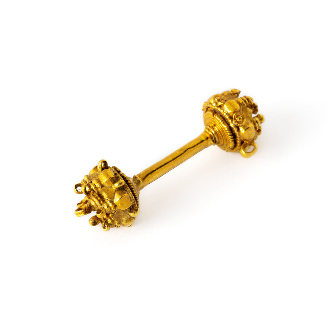 18K Gold Crown Piercing Bar1