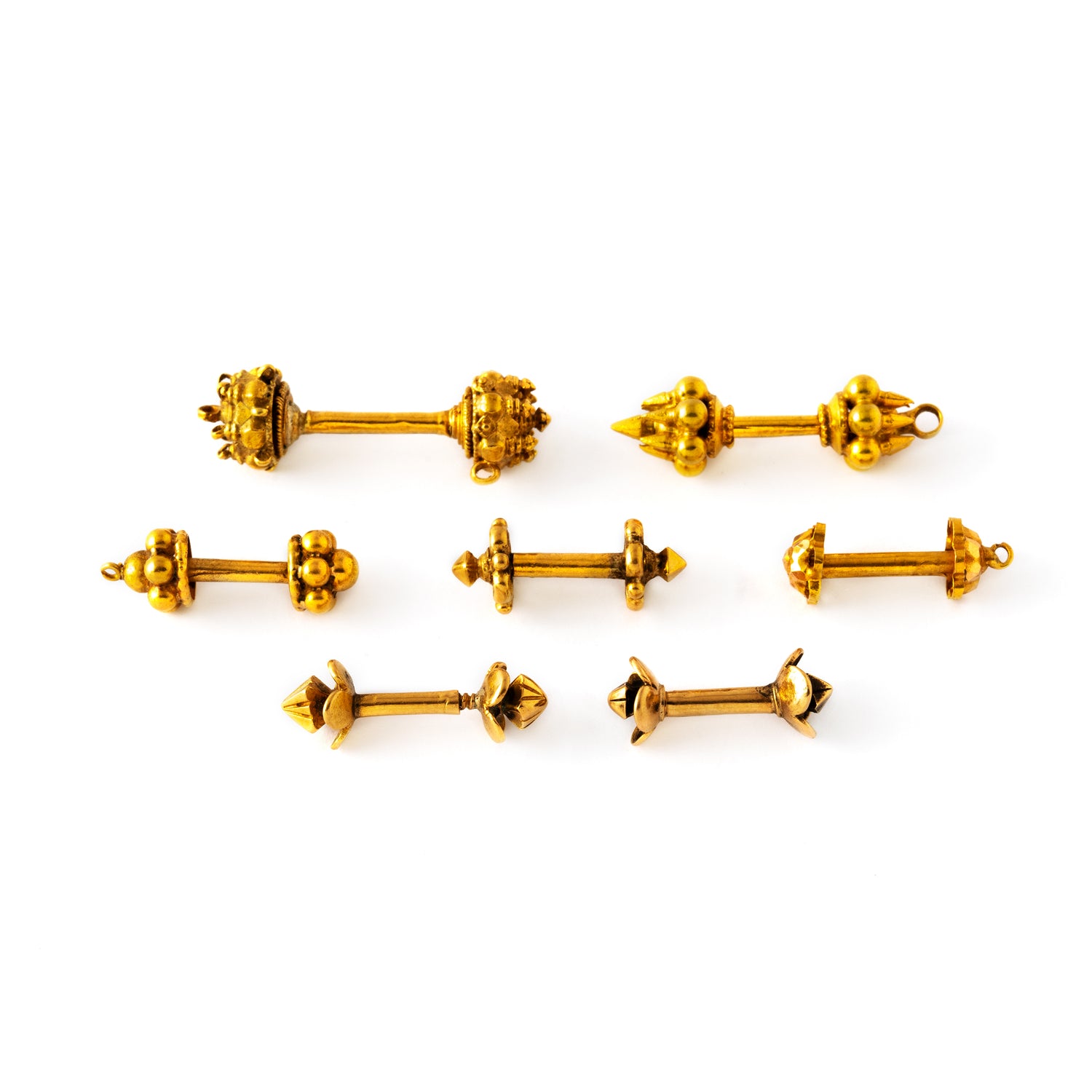 18K Gold Crown Piercing Bar1