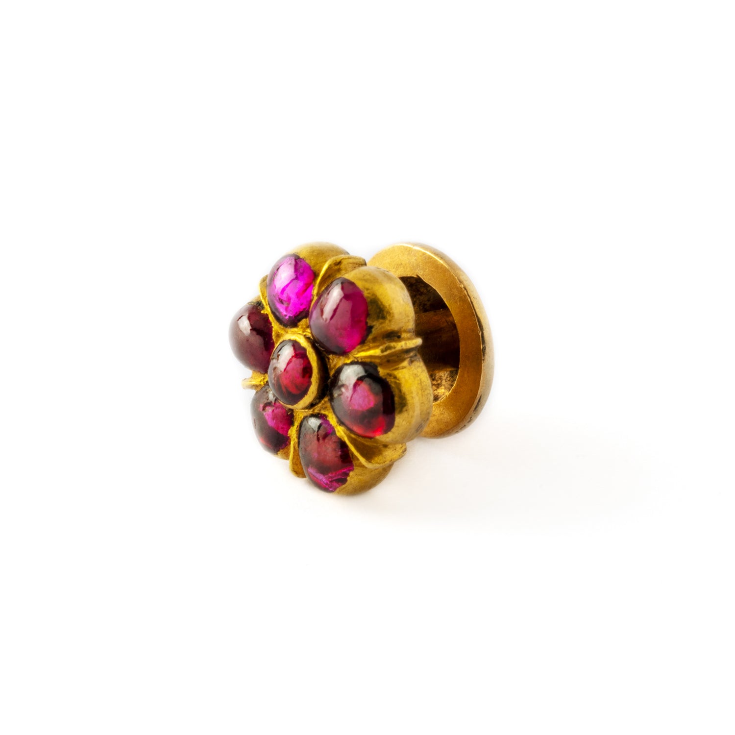 Akasha Gold Indian stud piercing