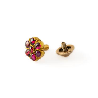 Akasha Gold Indian stud piercing