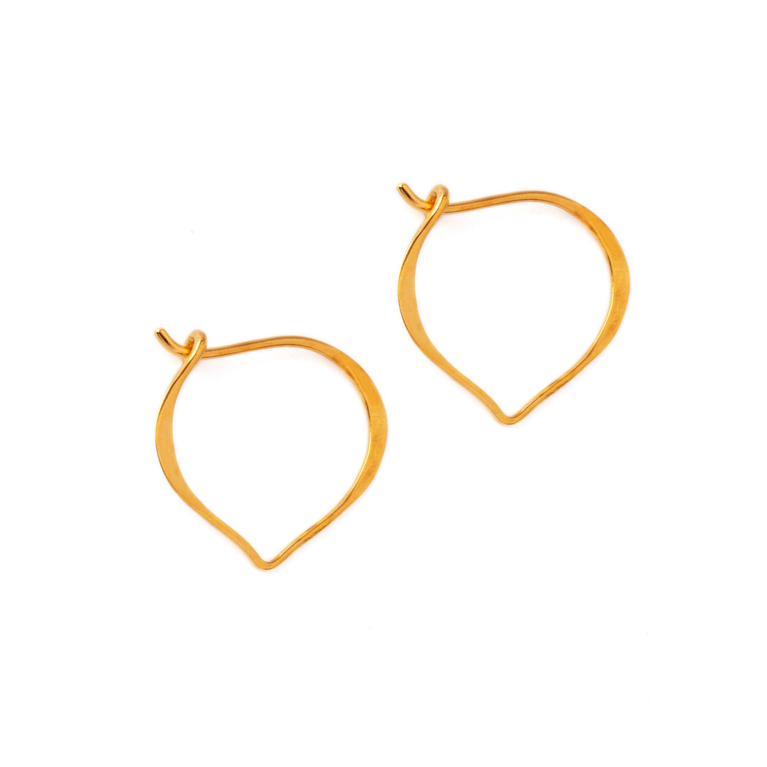 pair of Gold Marrakesh hoop earrings frontal view