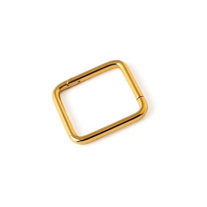 Gold Titanium Oblong Clicker Ring side view