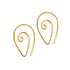 Gold Pointy Spiral Earrings frontal view