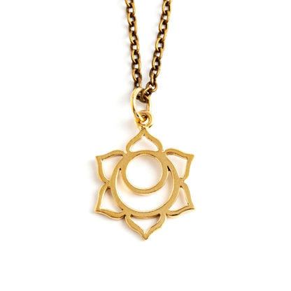 Sacral Chakra Charm in bronze frontal view