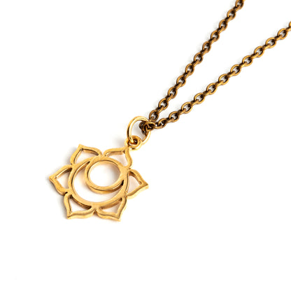 Sacral Chakra Charm in bronze right side view