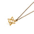 Bronze Wire Merkaba charm pendant necklace right side view