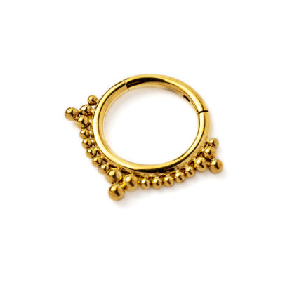 Deva golden Septum Clicker Ring right side view