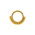 Liya Gold surgical steel septum clicker ring frontal view