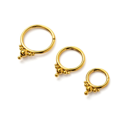 6mm, 8mm, 10mm Golden surgical steel Malee septum clickers