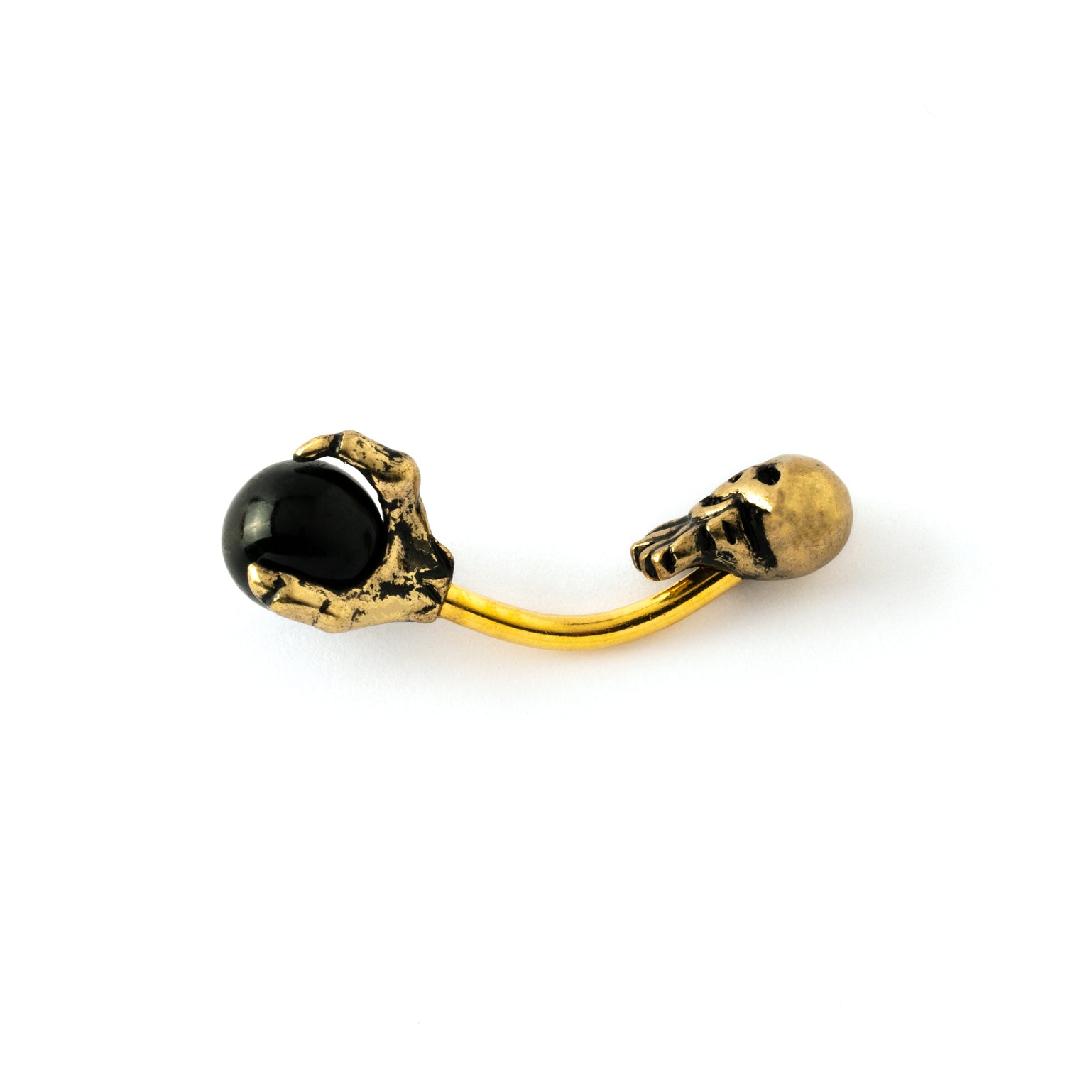 Golden-skull-belly-bar-with-claw3