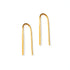 thin gold wire hook earrings shaped as an arc side view