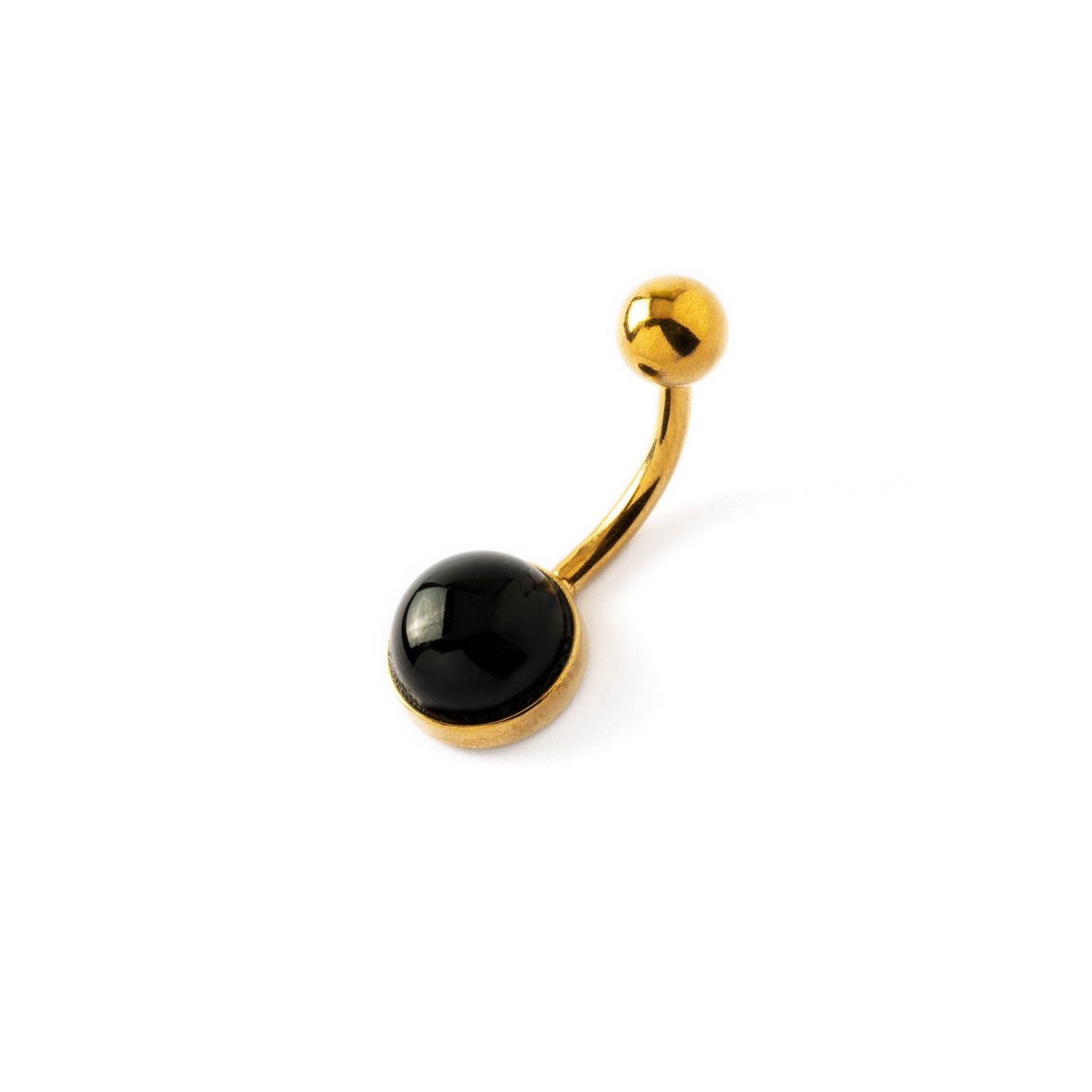 Golden Belly Bar with Black Onyx left side view