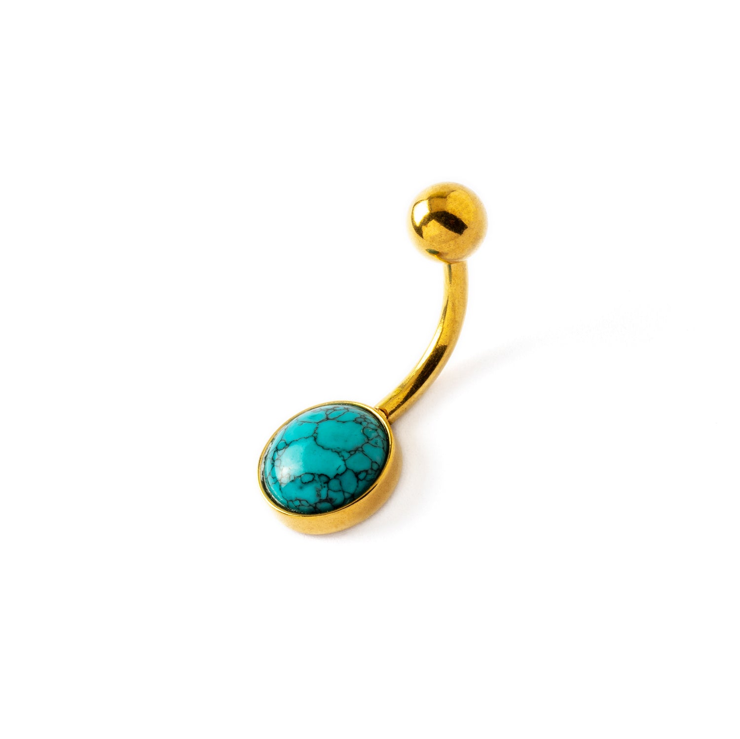 Golden Belly Bar with Turquoise left side view