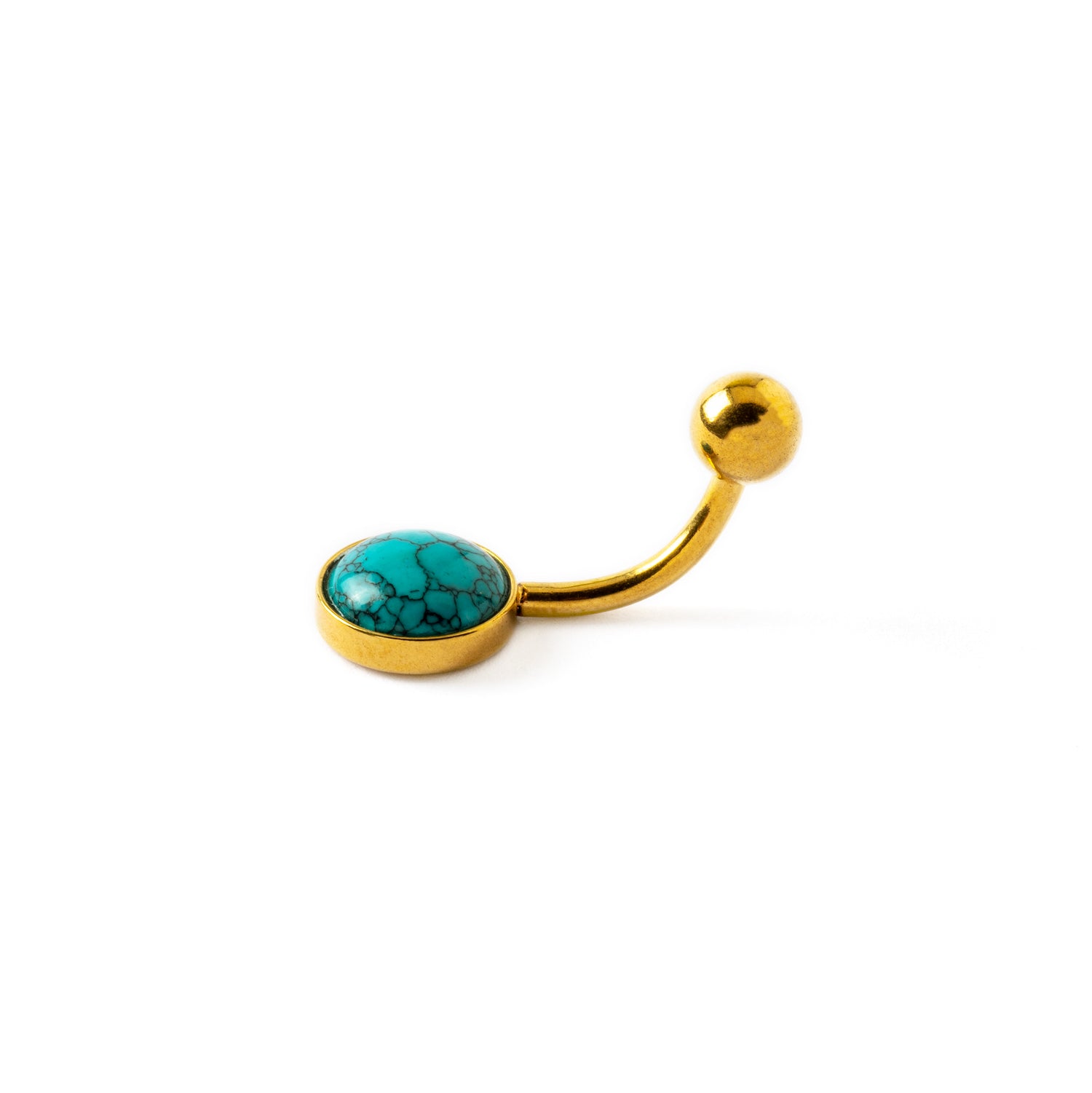 Golden Belly Bar with Turquoise side view
