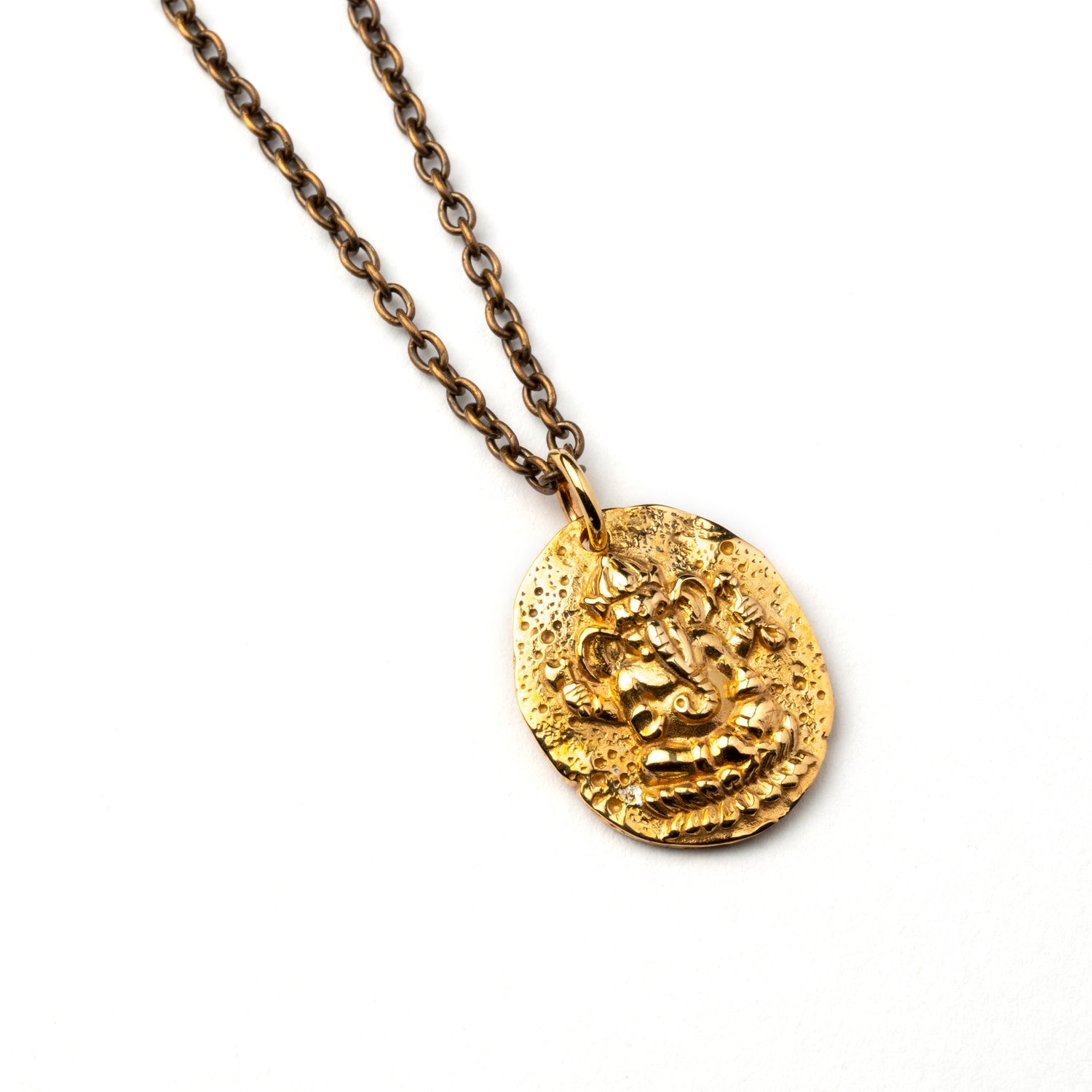 Ganesh Coin Necklace left side view