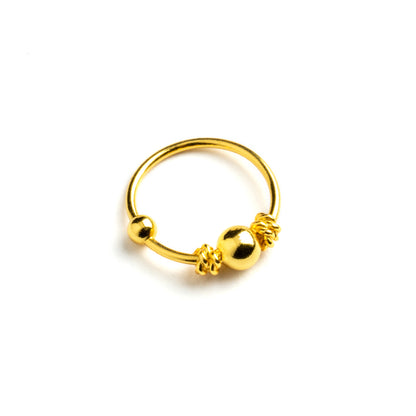 Gold Hera nose ring left side view