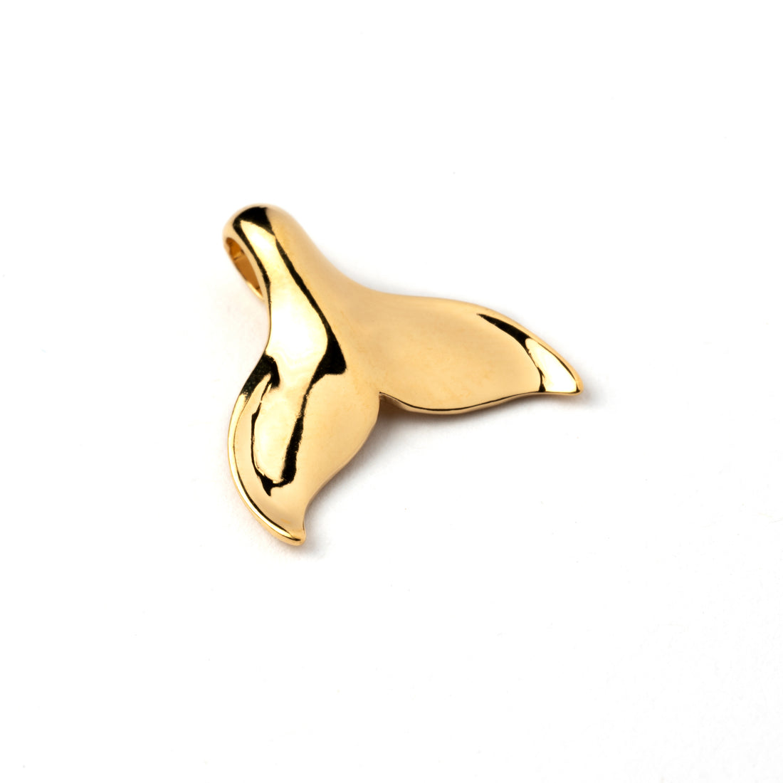Whale Tail Charm necklace left side view