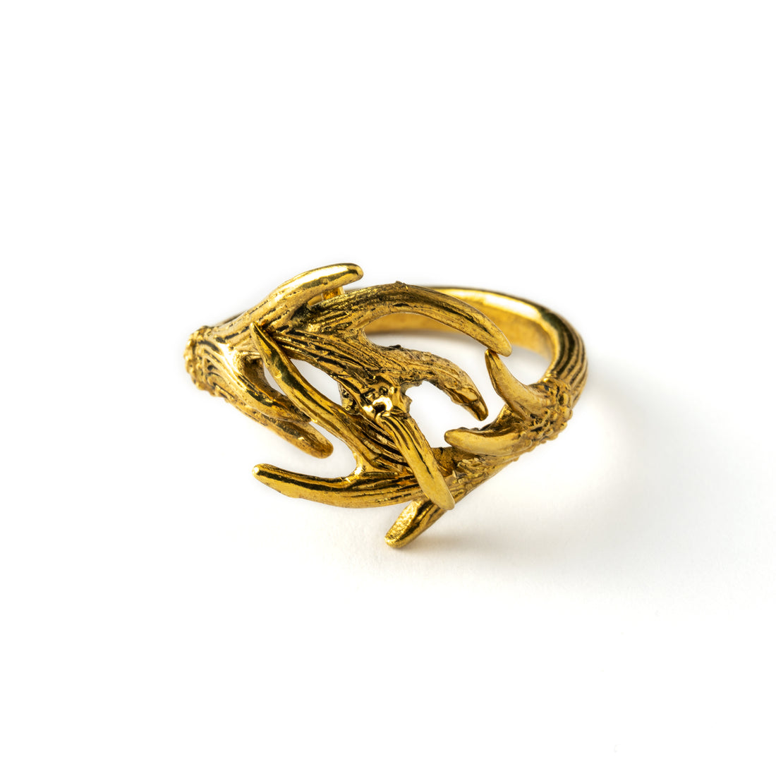 Golden-antler-horn-ring