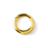 Raja gold surgical steel septum clicker ring frontal view