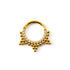 Dharma Gold zircon septum clicker ring frontal view