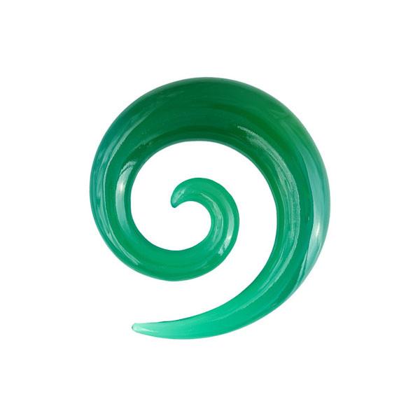 Green Onyx Spiral Ear Stretcher