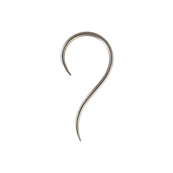 single silver wire hook earrings side view